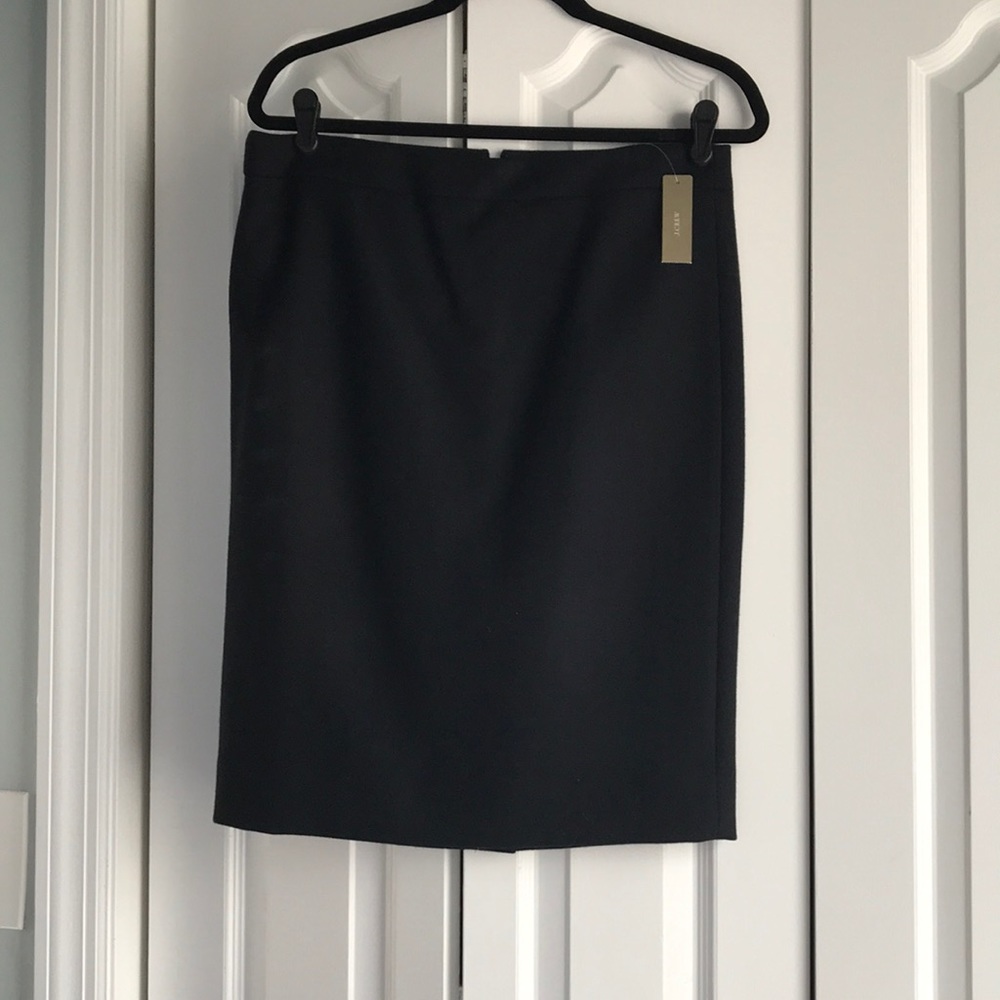J Crew black wool pencil skirt
